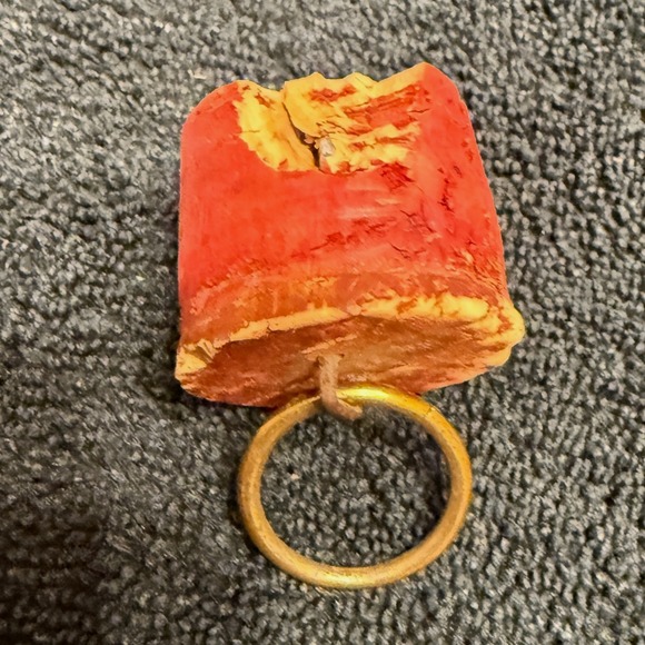 Vintage 1957 Corky Pig Piggy Bank Pink w/ Blue Ears & Shading Cork Hull Pottery - Picture 10 of 12